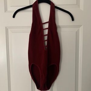 Urban Outfitters - Out from Under Maroon Bodysuit